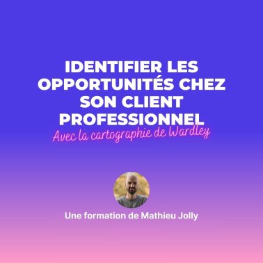Identifier les opportunités chez son client professionnel avec la cartographie de Wardley