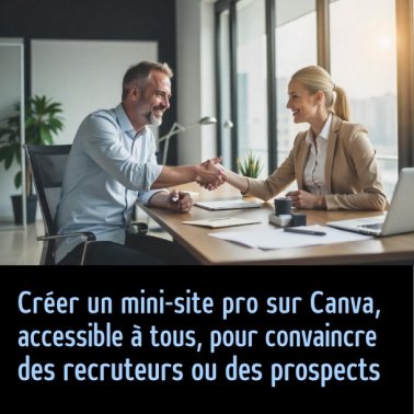 Créer un mini-site pro sur Canva, accessible à tous, pour convaincre des recruteurs ou des prospects