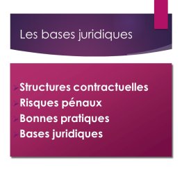 Les bases juridiques de l'acheteur