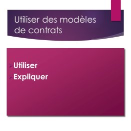 Utiliser des modèles de contrats