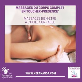 Massages bien-être du corps complet à l'huile sur table en Toucher-Présence®