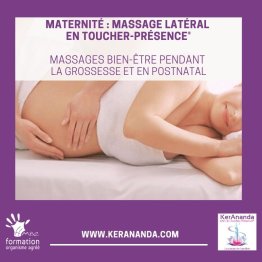Massage latéral de grossesse et massage postnatal en Toucher-Présence®