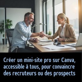 Créer un mini-site pro sur Canva, accessible à tous, pour convaincre des recruteurs ou des prospects